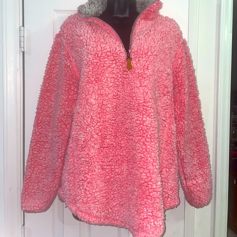 ❗️3 for $21❗️Pink Simply Southern fuzzy jacket